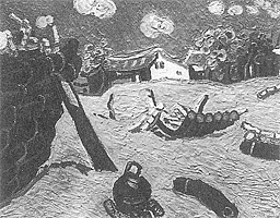 立石鐵臣「竹筏風景」 1935年