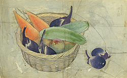立石鐵臣「野菜図」水彩 1926年7月